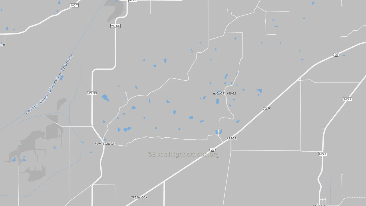 Transit Grade map of Arbor, MO