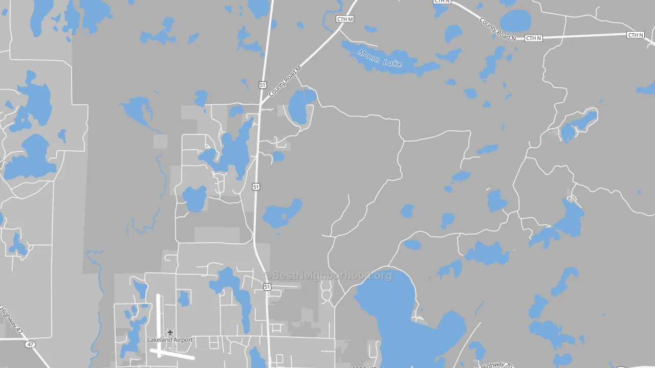 Transit Grade map of Arbor Vitae, WI