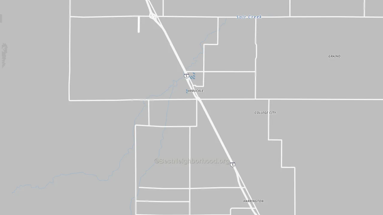 Transit Grade map of Arbuckle, CA