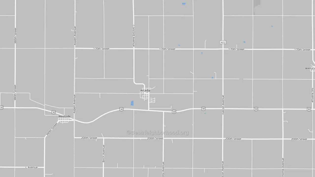 Transit Grade map of Arcadia, IA