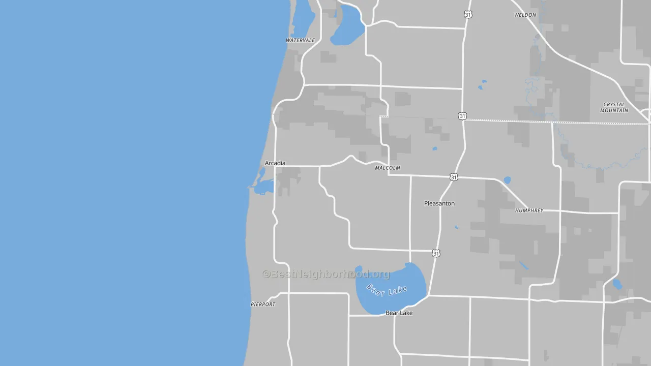 Transit Grade map of Arcadia, MI