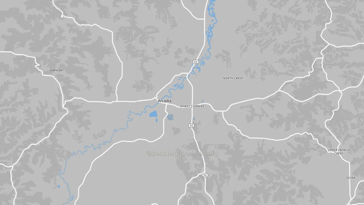 Transit Grade map of Arcadia, WI