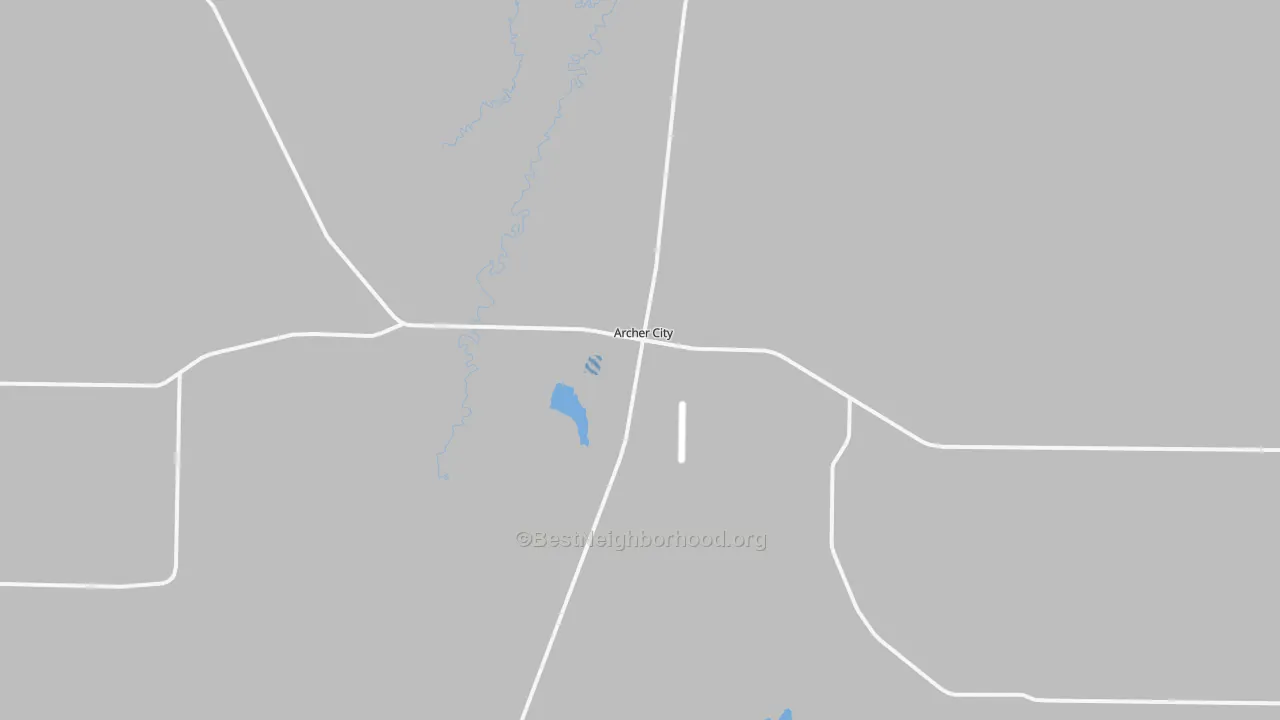 Transit Grade map of Archer City, TX