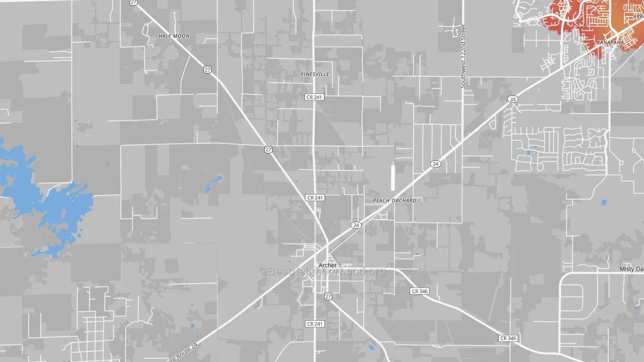 Transit Grade map of Archer, FL