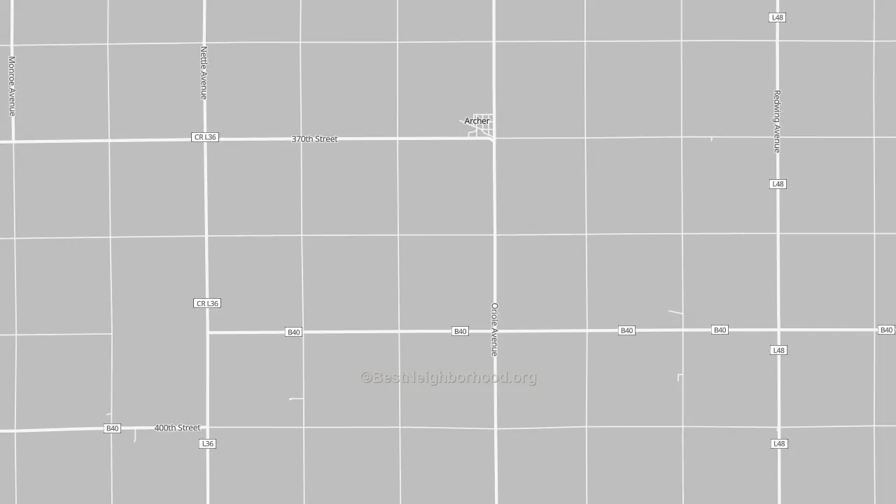 Transit Grade map of Archer, IA