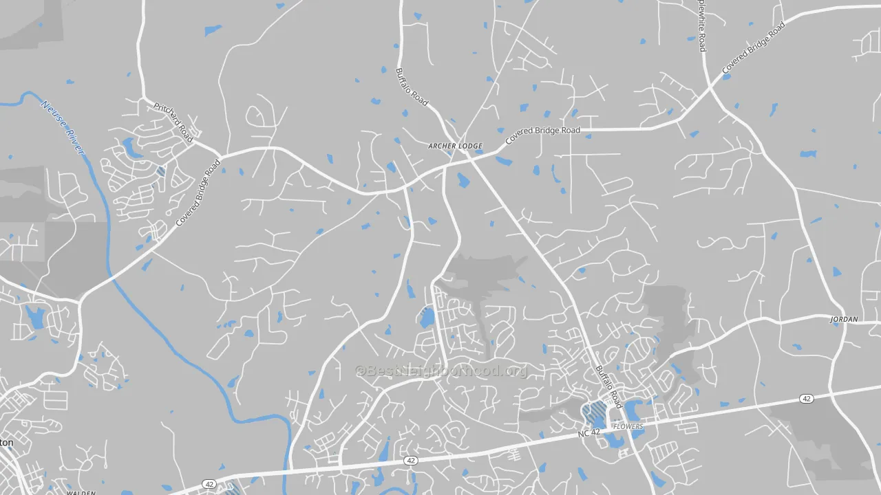 Transit Grade map of Archer Lodge, NC