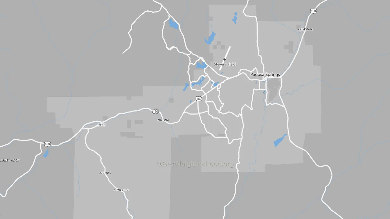 Transit Grade map of Archuleta County, CO