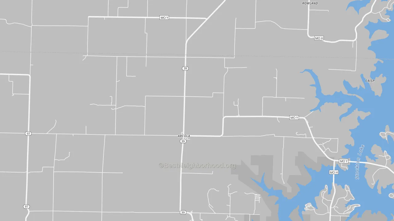 Transit Grade map of Arcola, MO