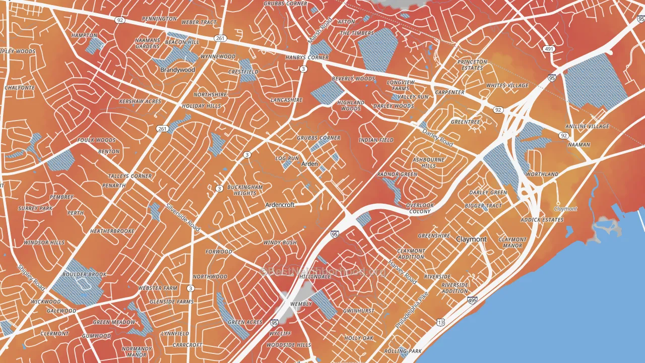 Transit Grade map of Ardentown, DE
