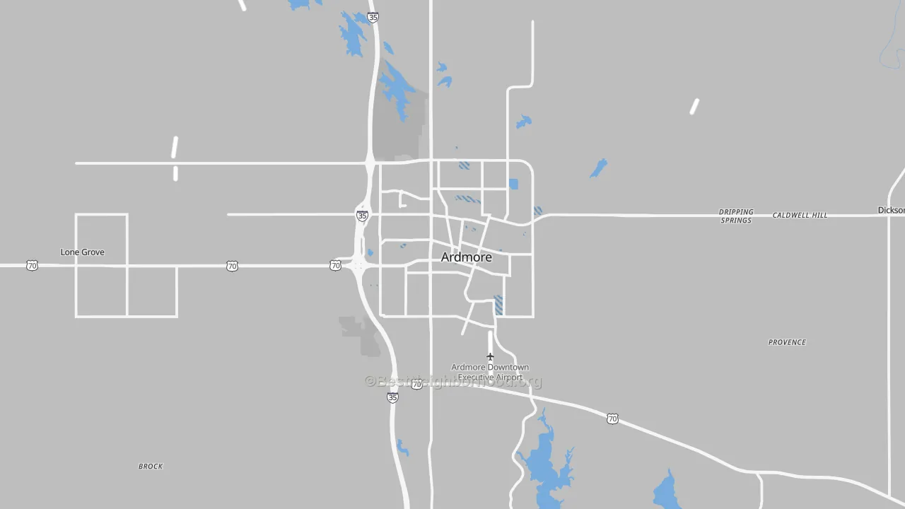 Transit Grade map of Ardmore, OK