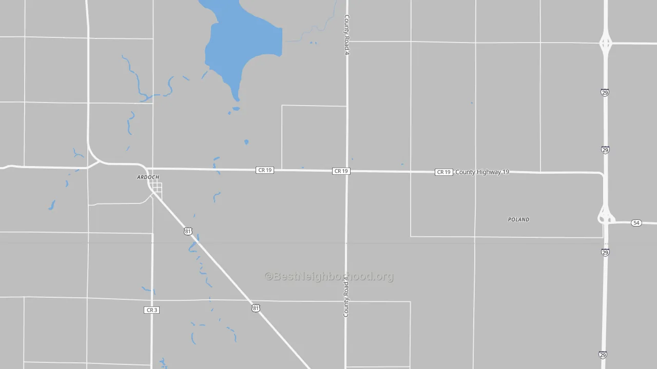 Transit Grade map of Ardoch, ND
