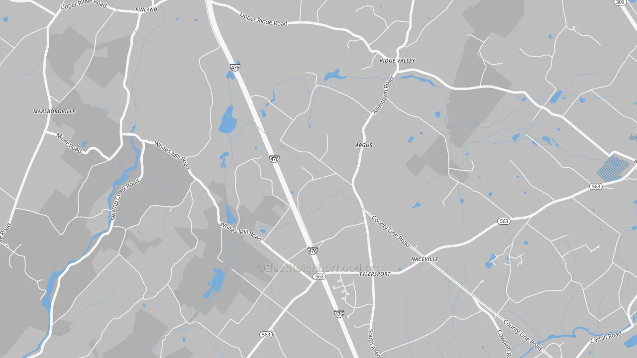 Transit Grade map of Argus, PA