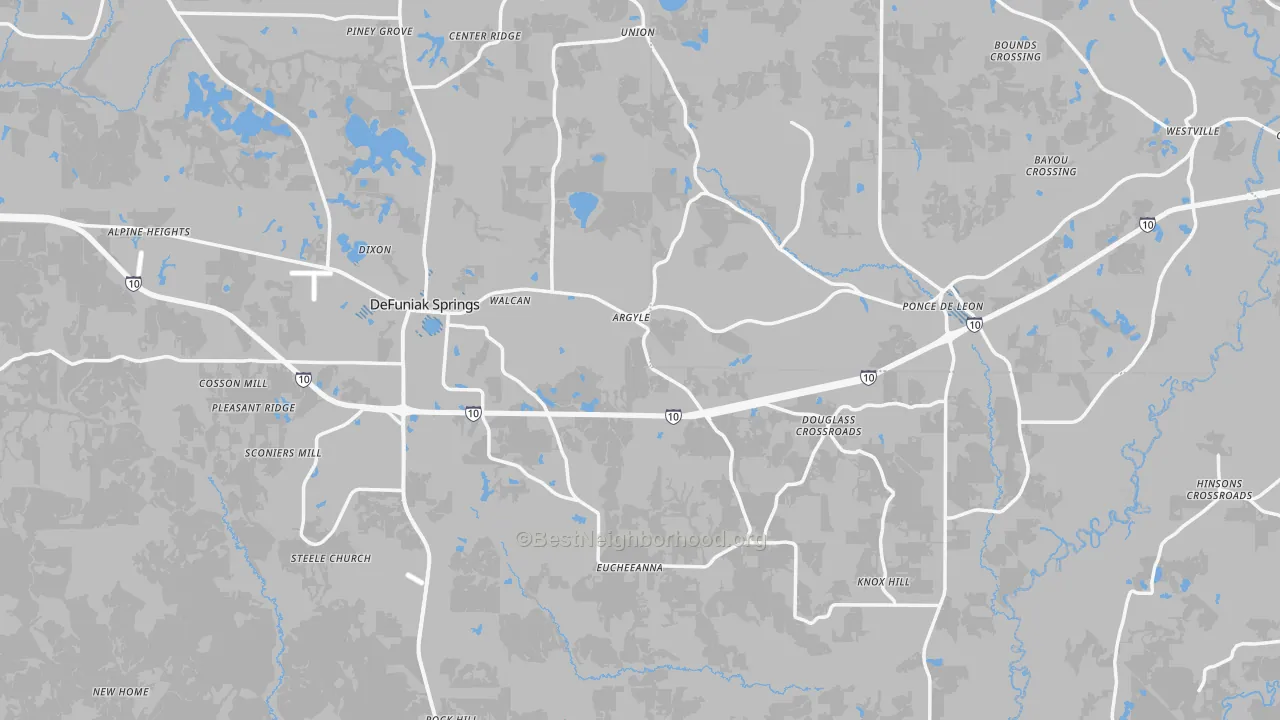 Transit Grade map of Argyle, FL