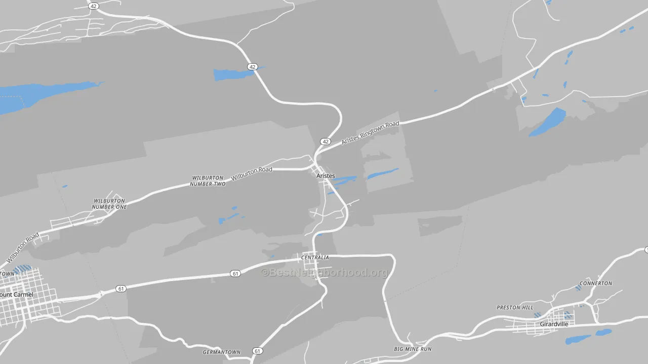Transit Grade map of Aristes, PA