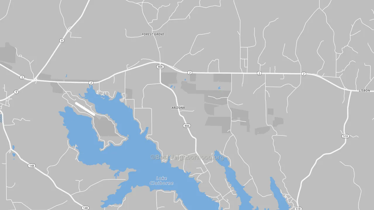 Transit Grade map of Arizona, LA