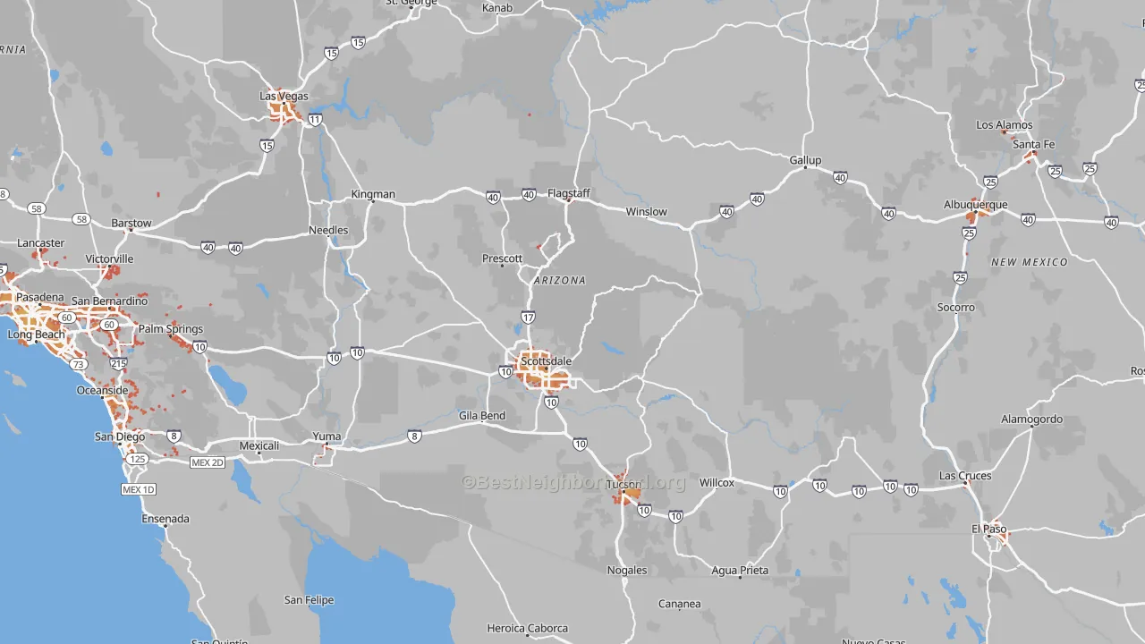 Transit Grade map of Arizona