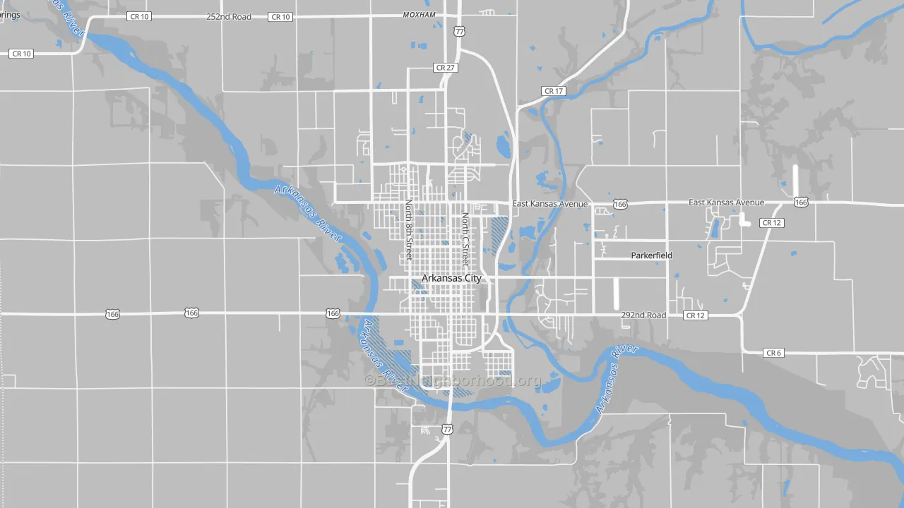 Transit Grade map of Arkansas City, KS
