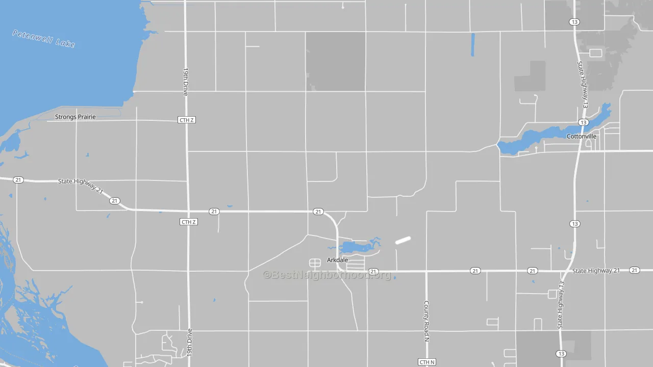 Transit Grade map of Arkdale, WI