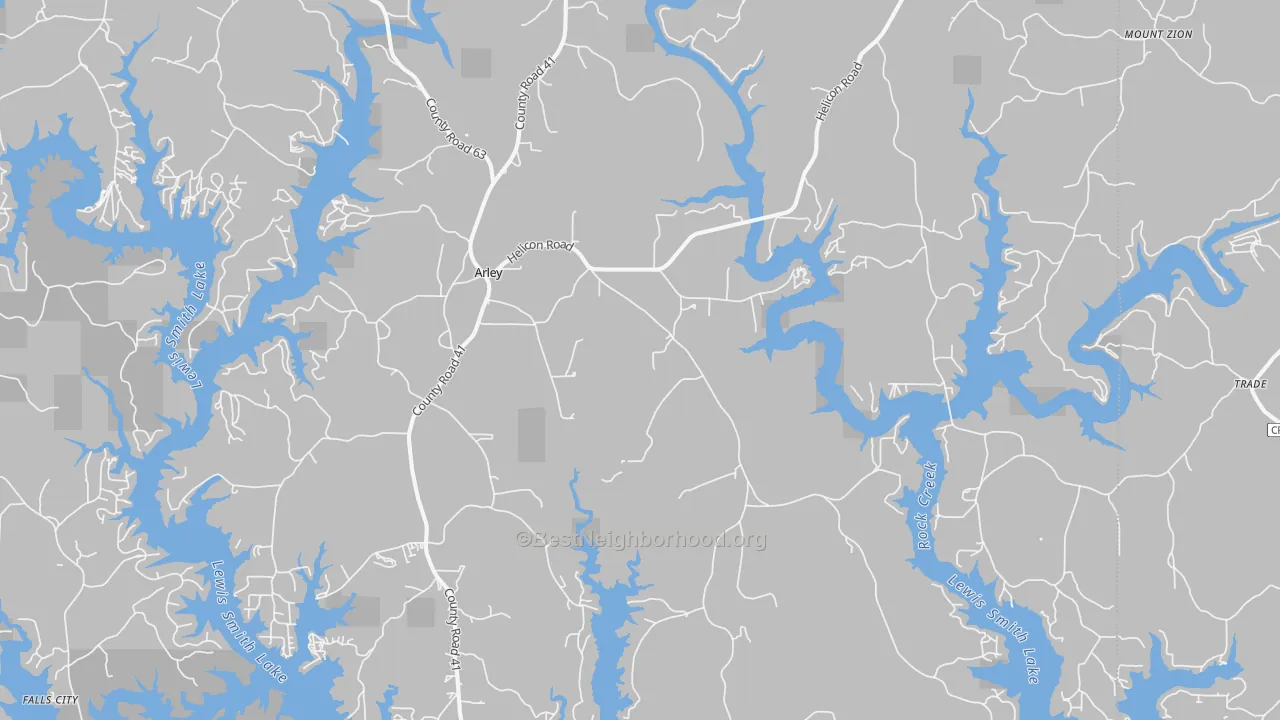 Transit Grade map of Arley, AL