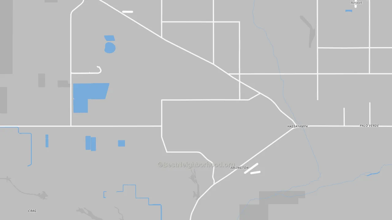 Transit Grade map of Arlington, AZ