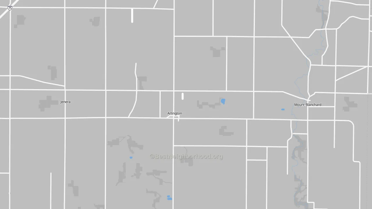 Transit Grade map of Arlington, OH