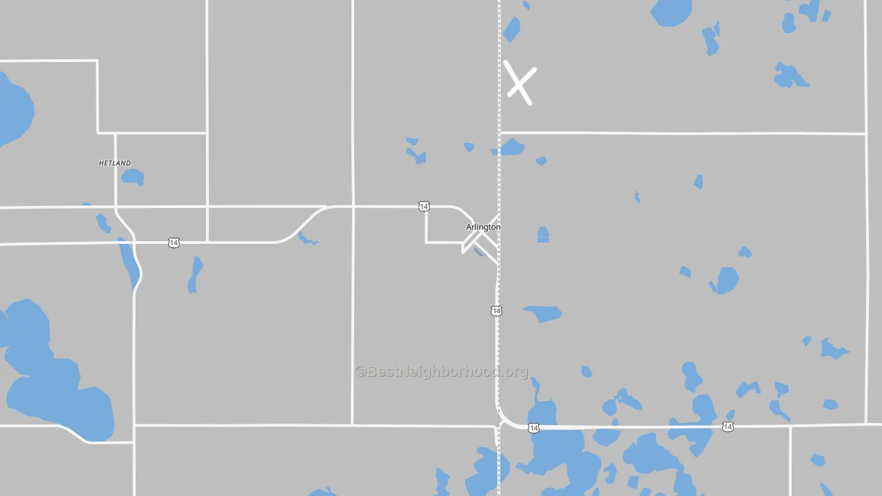 Transit Grade map of Arlington, SD