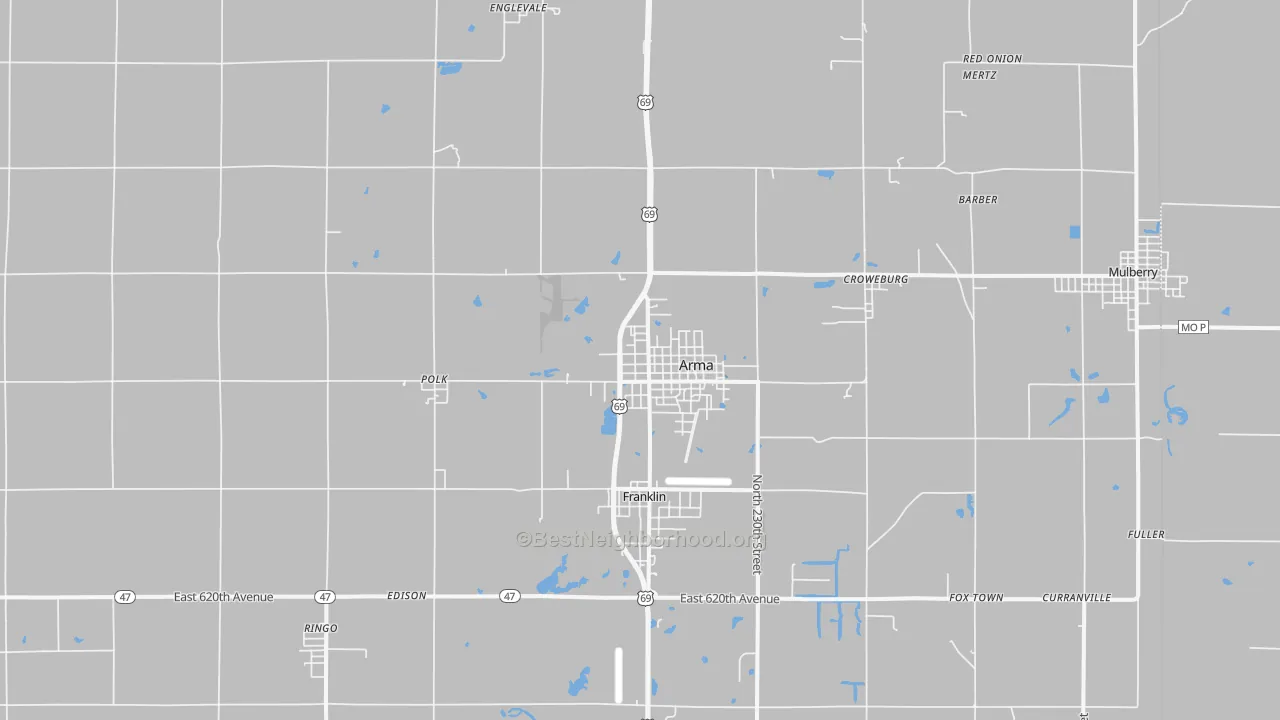 Transit Grade map of Arma, KS