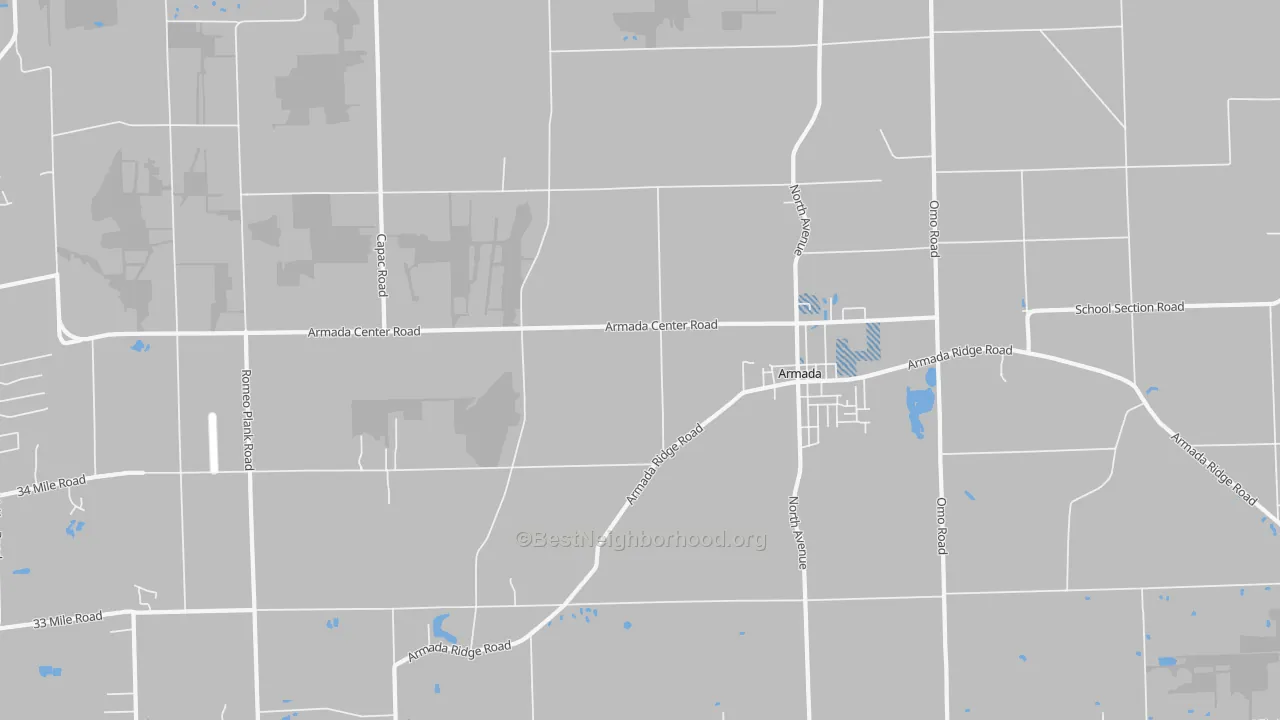 Transit Grade map of Armada, MI