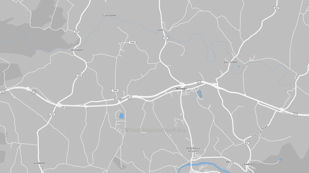 Transit Grade map of Armagh, PA