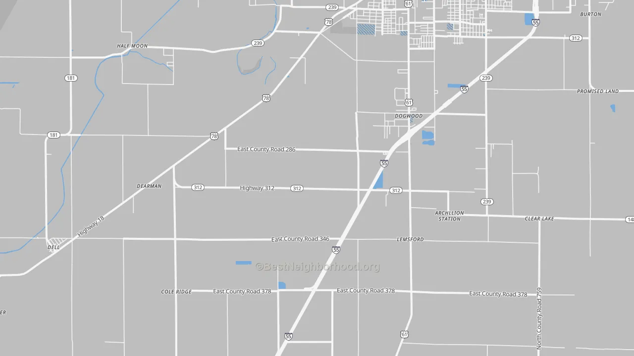 Transit Grade map of Armorel, AR