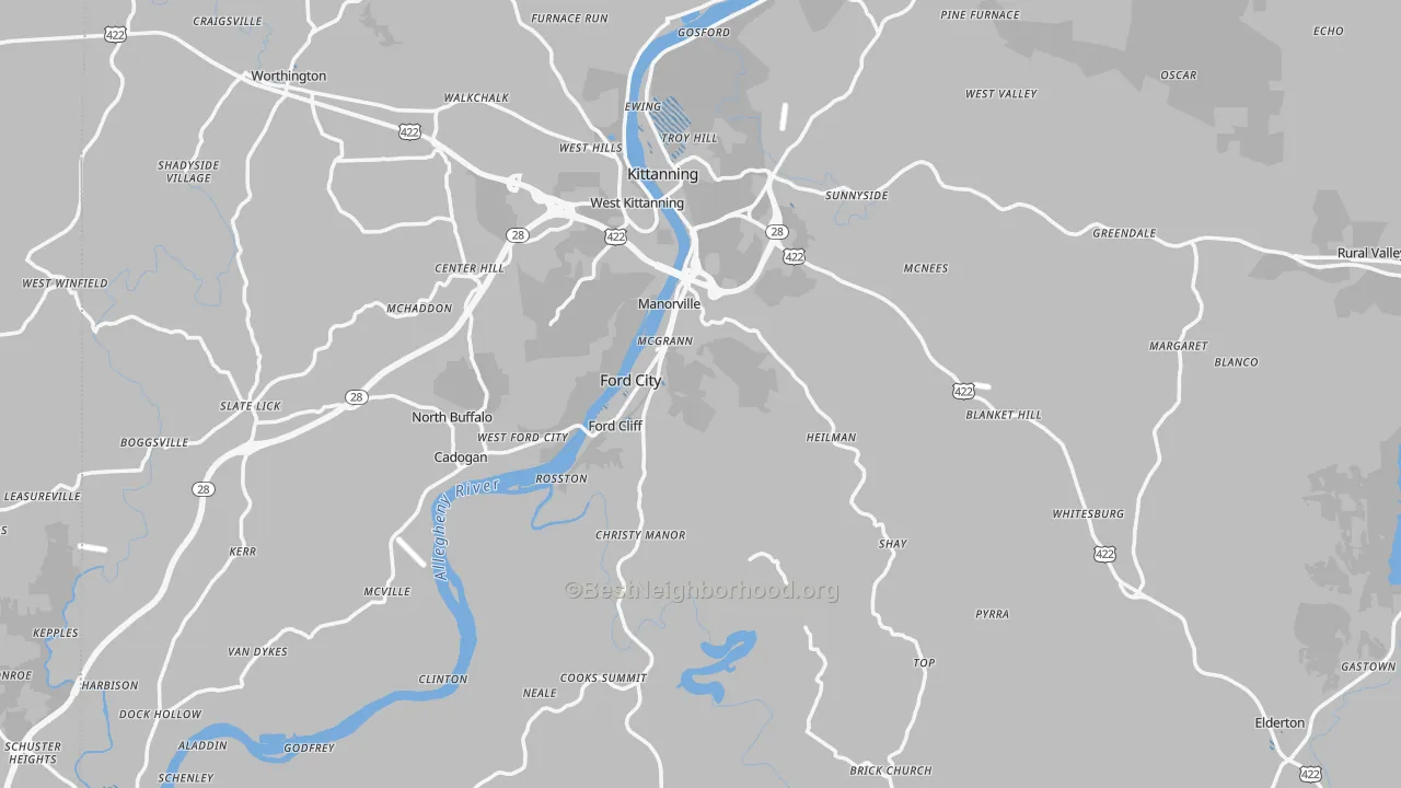 Transit Grade map of Armstrong County, PA
