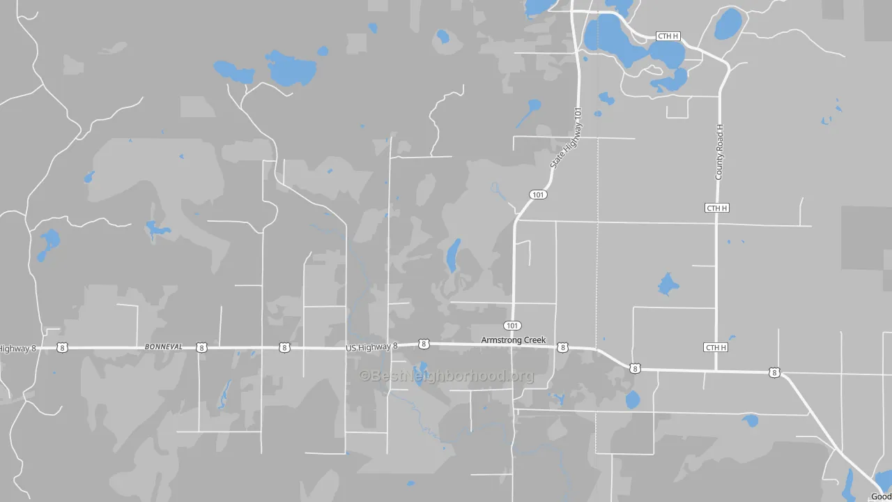 Transit Grade map of Armstrong Creek, WI