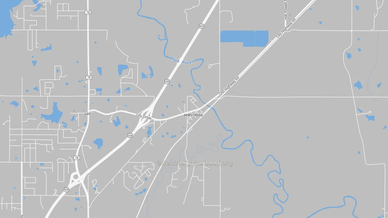 Transit Grade map of Armstrong, OK