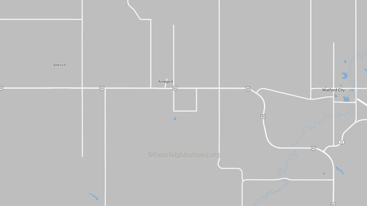 Transit Grade map of Arnegard, ND
