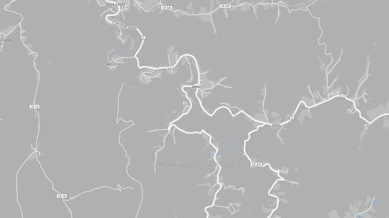 Transit Grade map of Arnett, WV