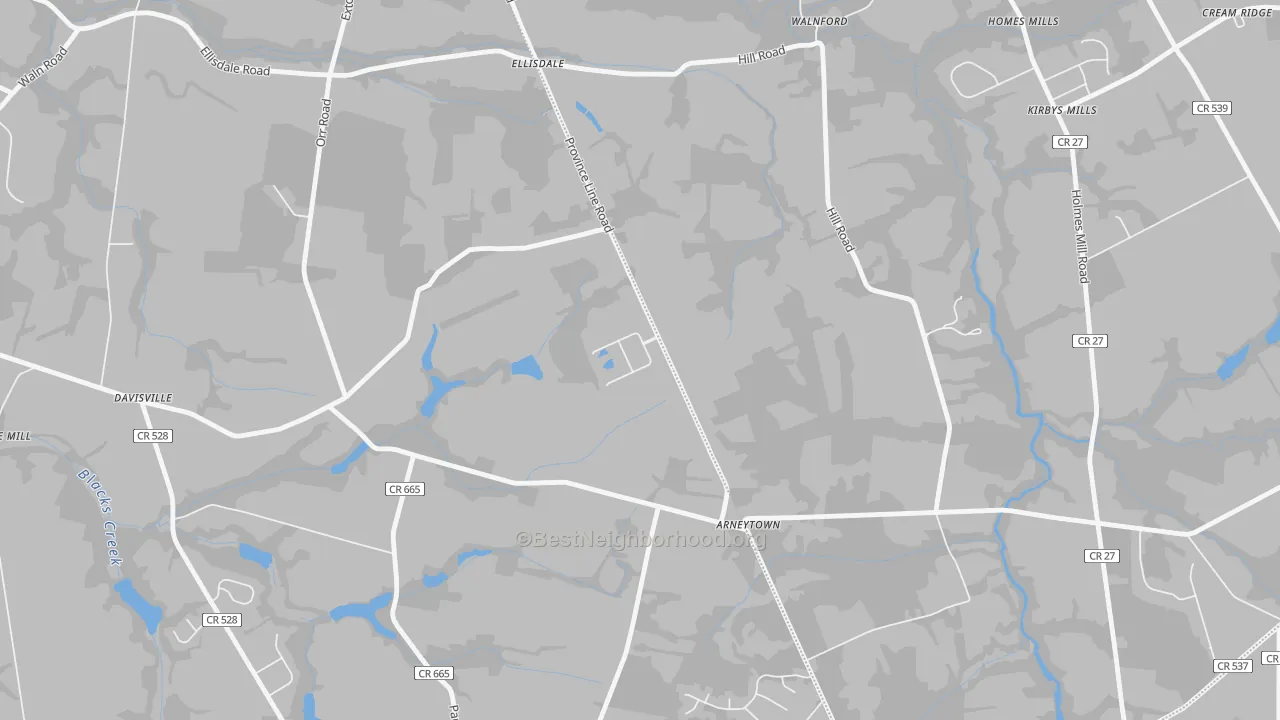 Transit Grade map of Arneytown, NJ