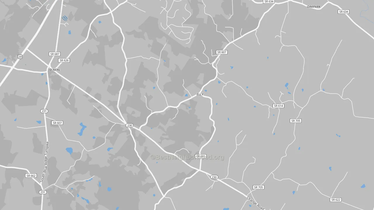 Transit Grade map of Aroda, VA
