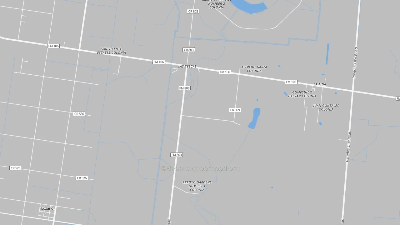 Transit Grade map of Arroyo Gardens, TX