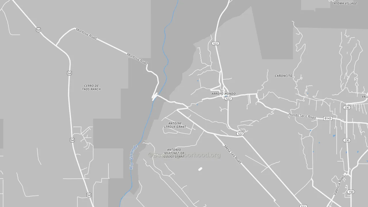 Transit Grade map of Arroyo Hondo, NM