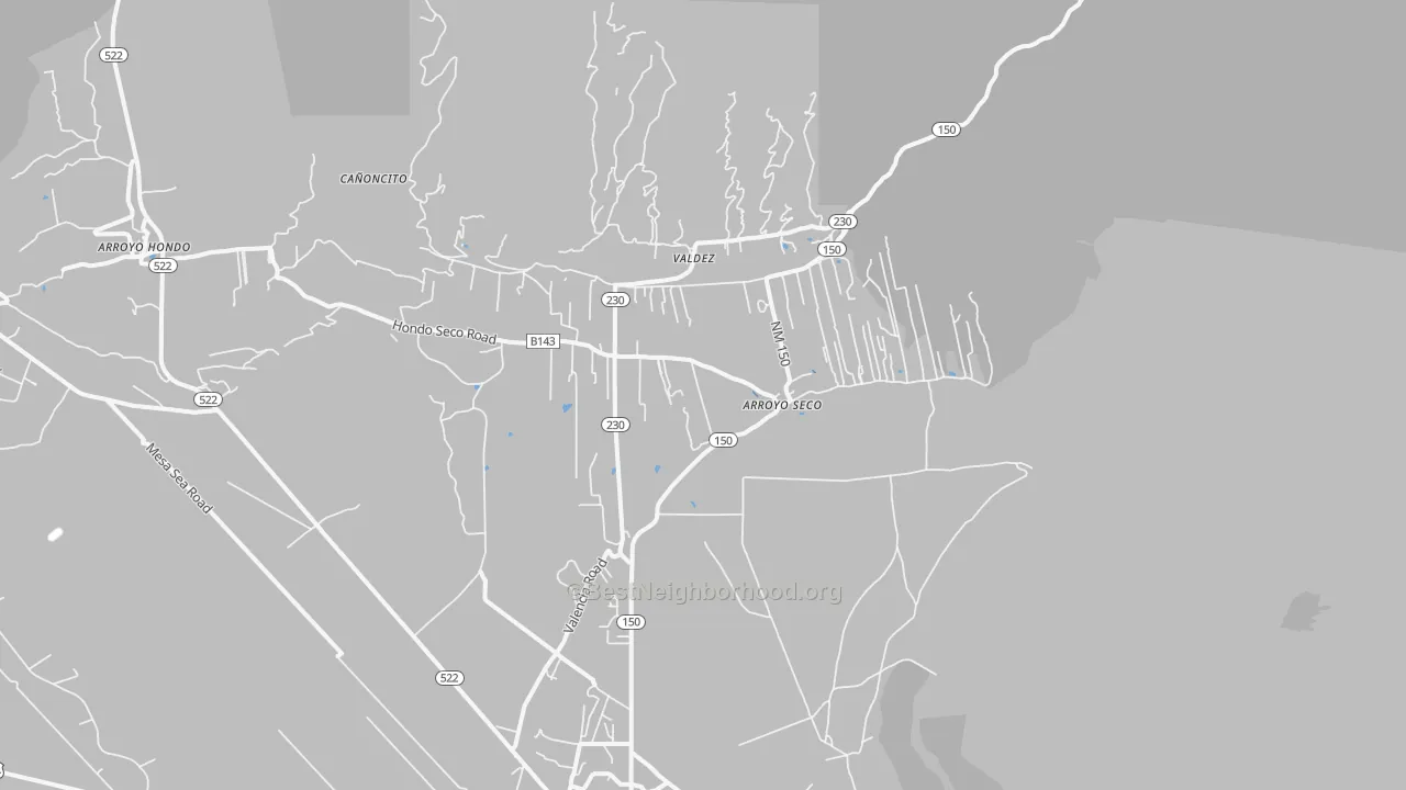 Transit Grade map of Arroyo Seco, NM