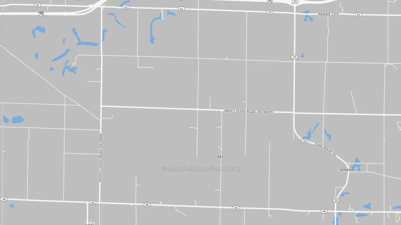 Transit Grade map of Art, IN