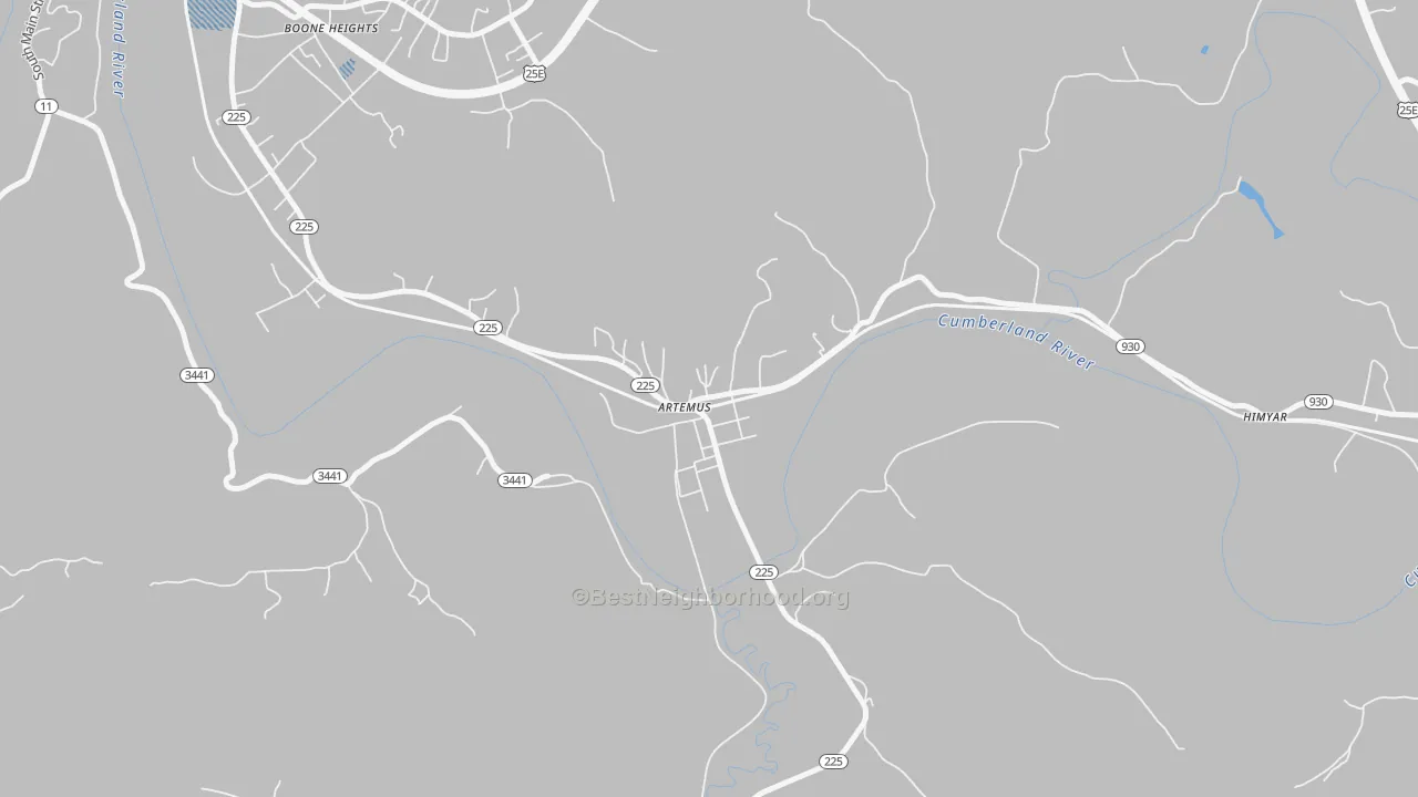 Transit Grade map of Artemus, KY