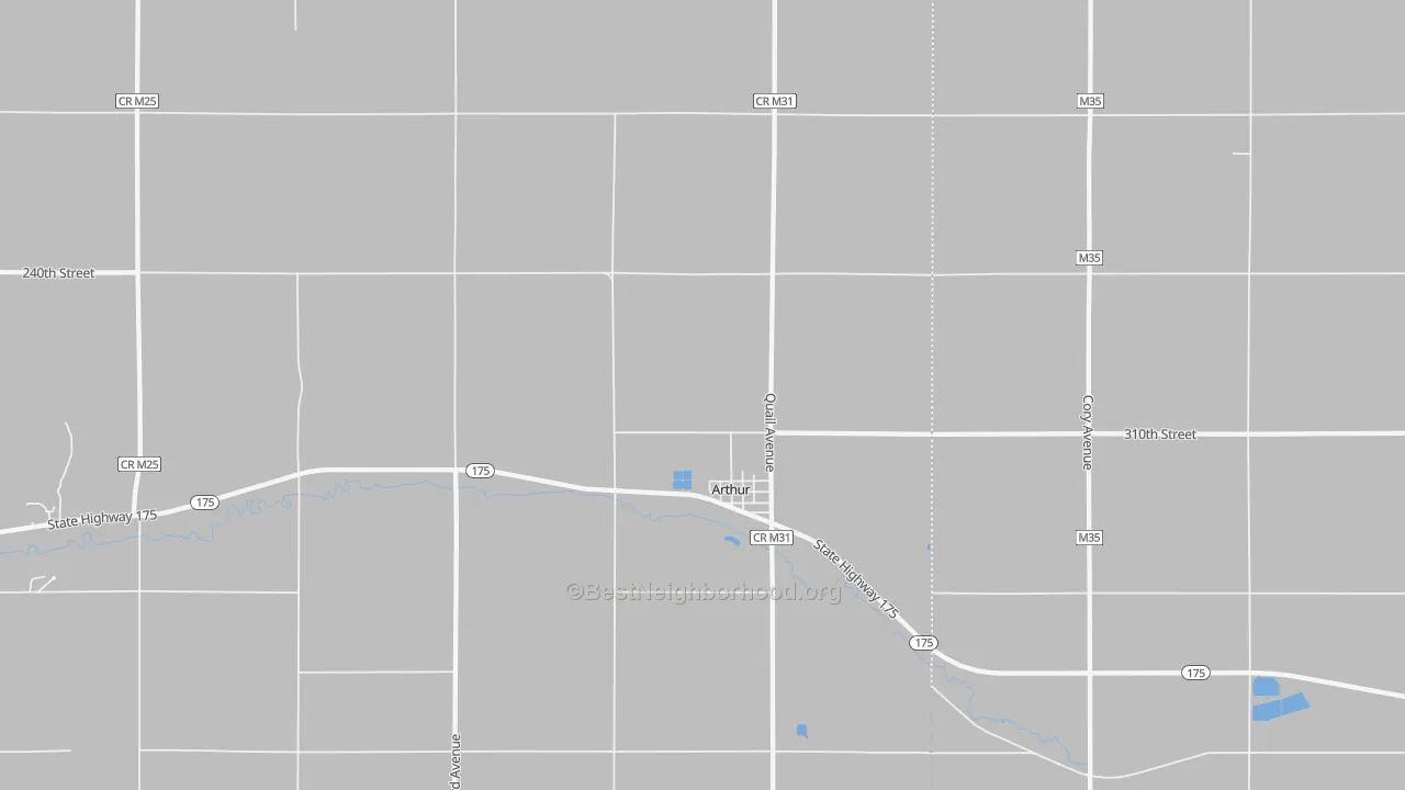 Transit Grade map of Arthur, IA
