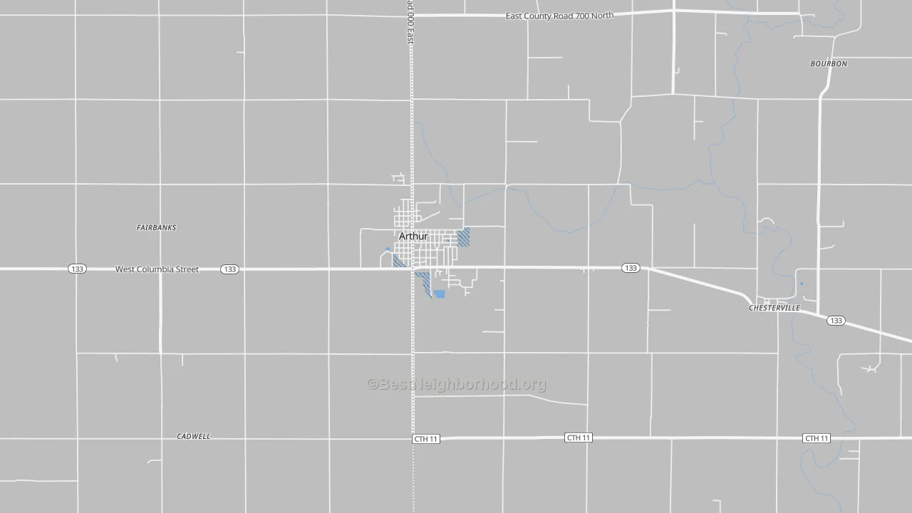Transit Grade map of Arthur, IL