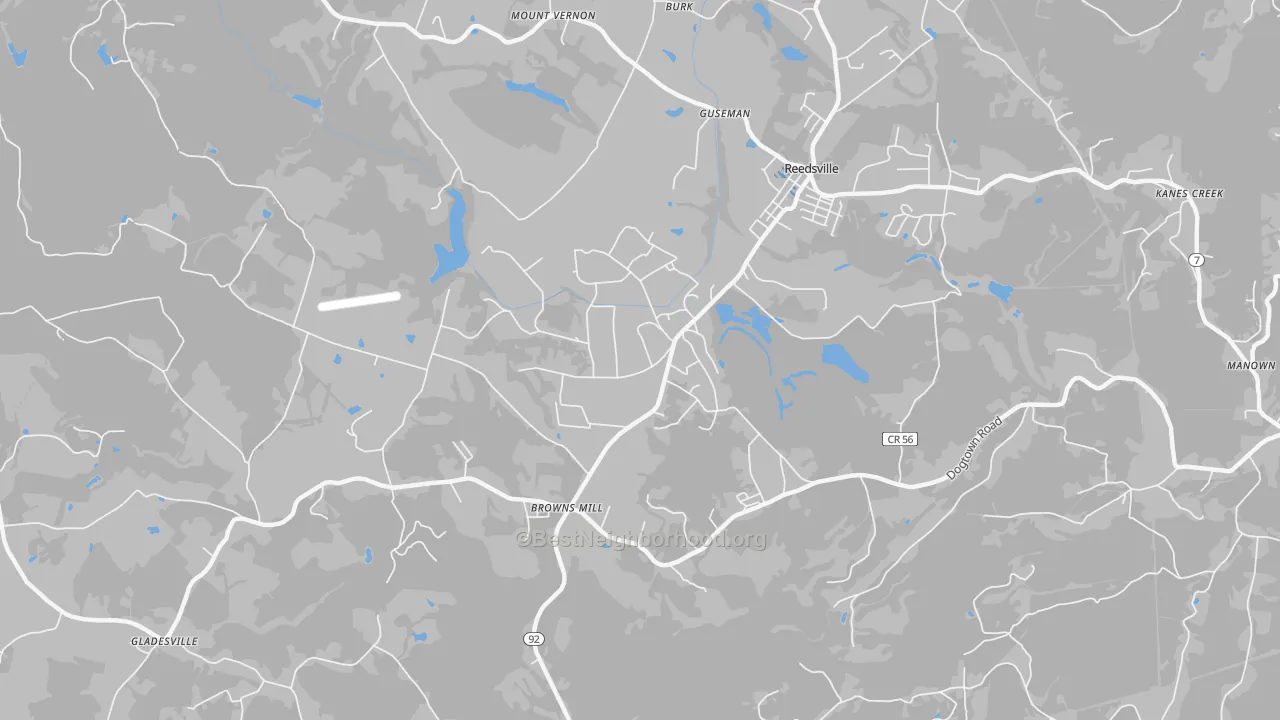 Transit Grade map of Arthurdale, WV