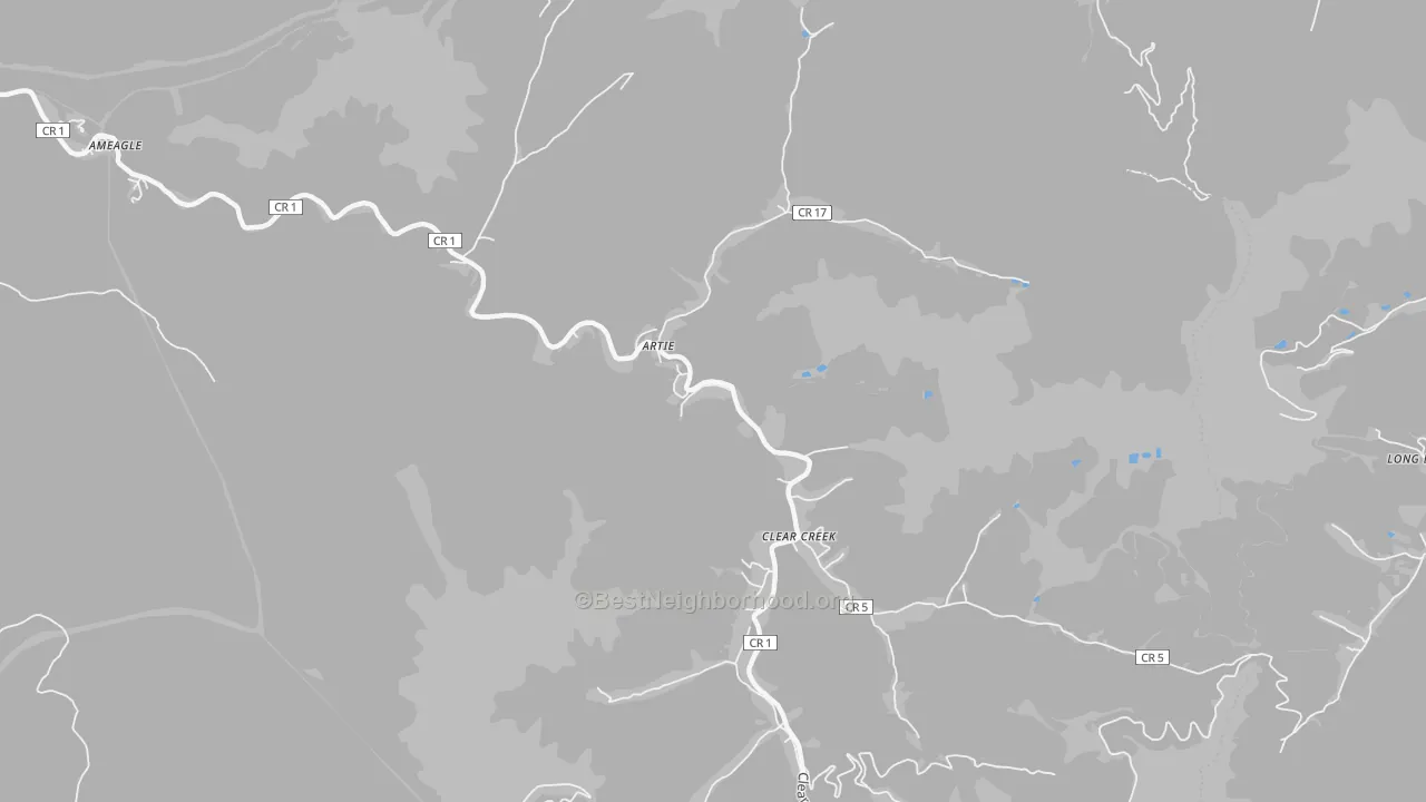 Transit Grade map of Artie, WV