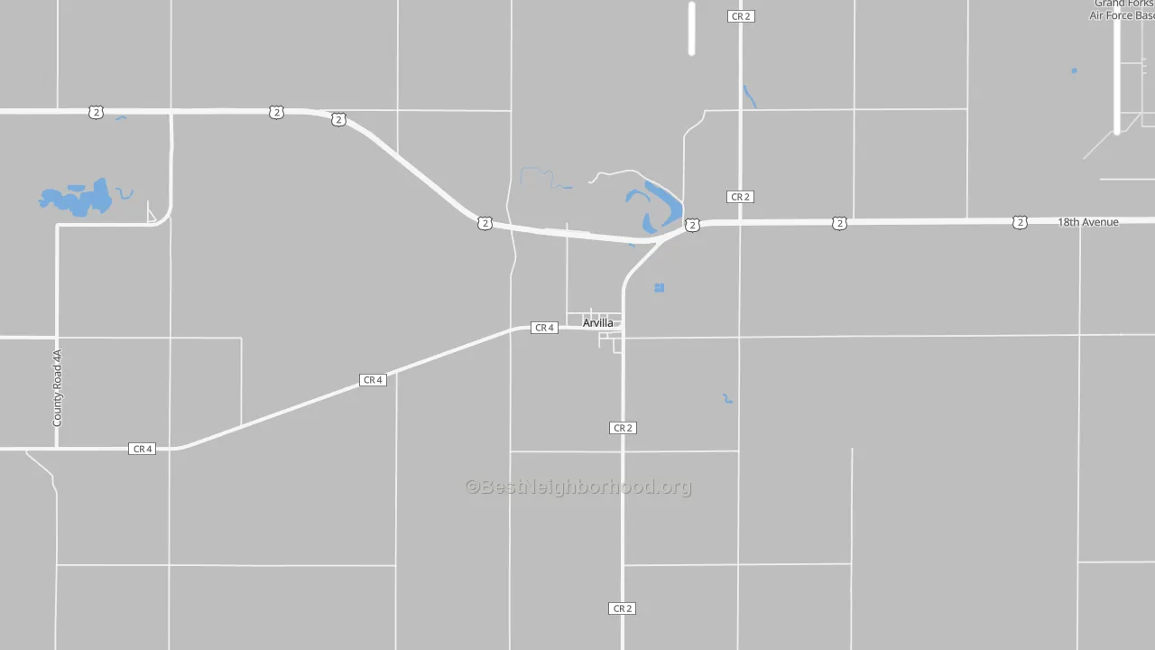 Transit Grade map of Arvilla, ND