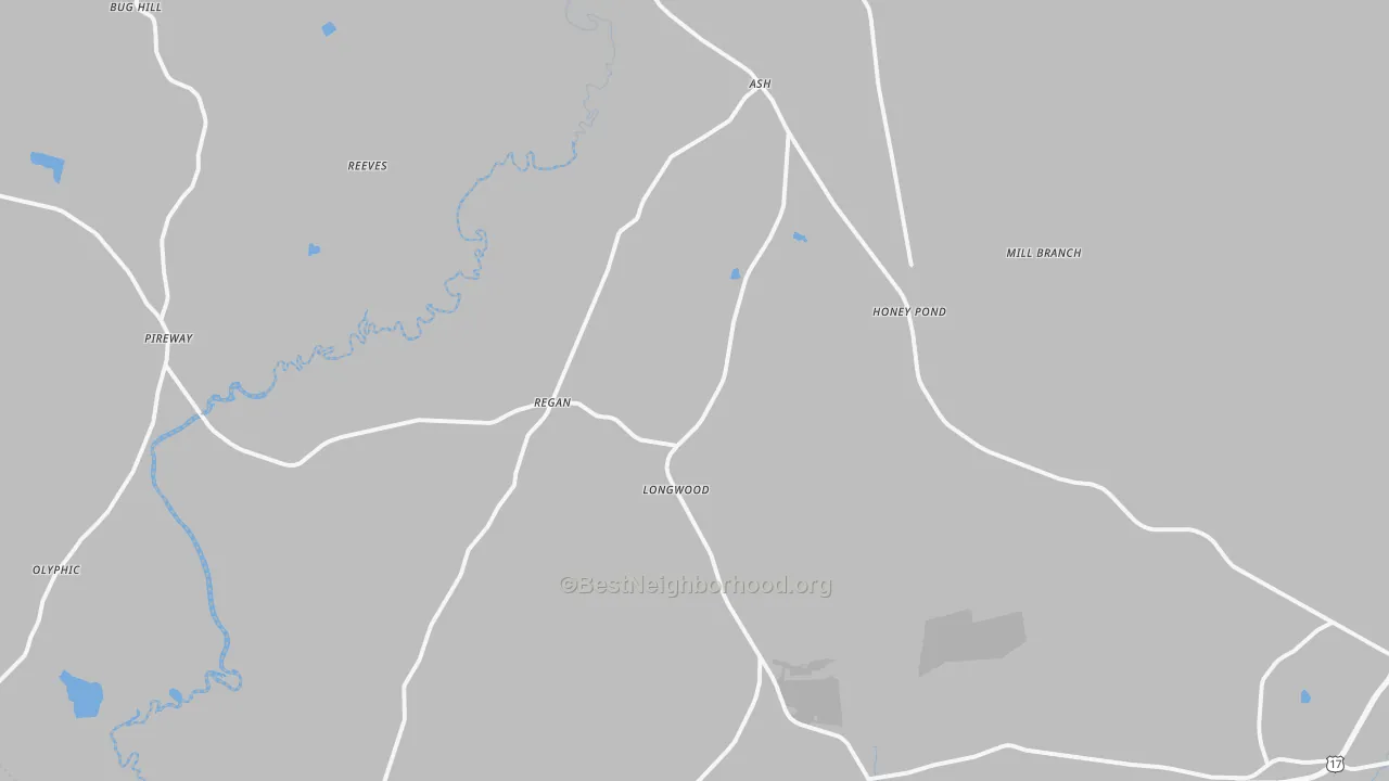 Transit Grade map of Ash, NC