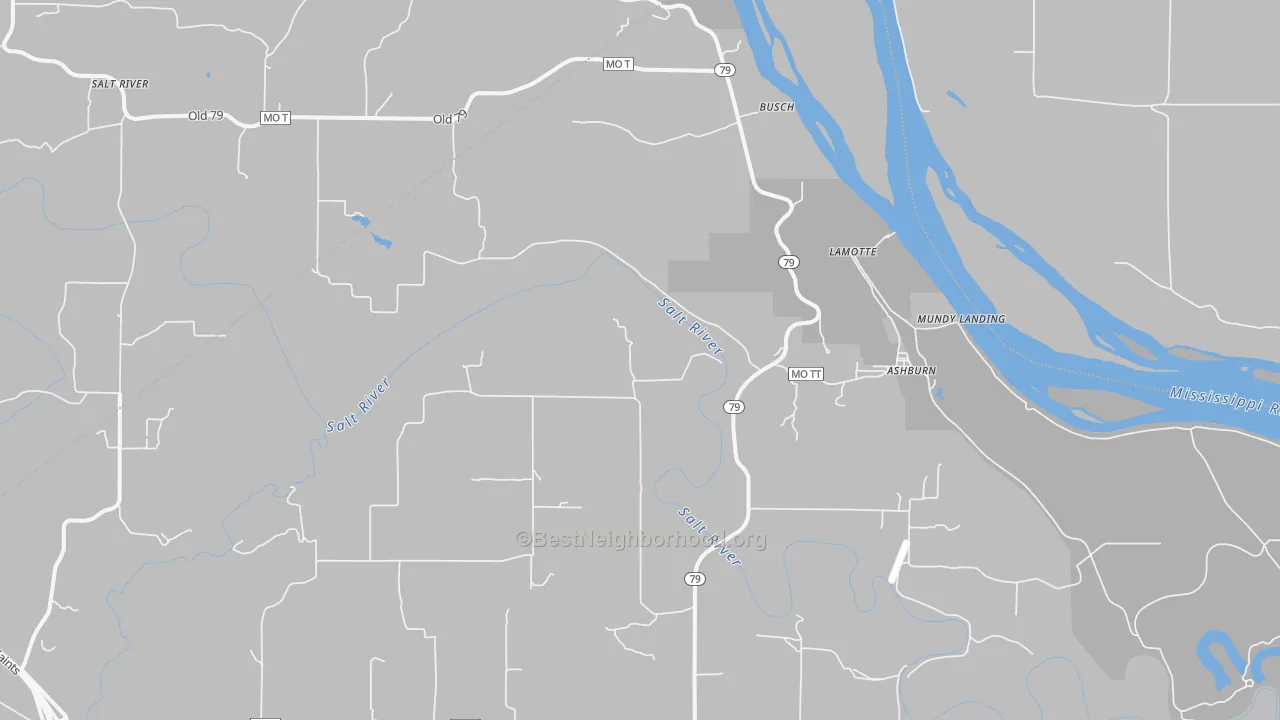 Transit Grade map of Ashburn, MO
