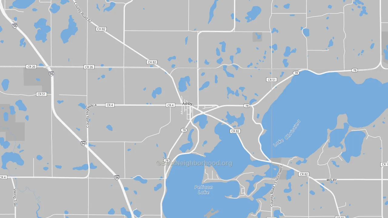 Transit Grade map of Ashby, MN